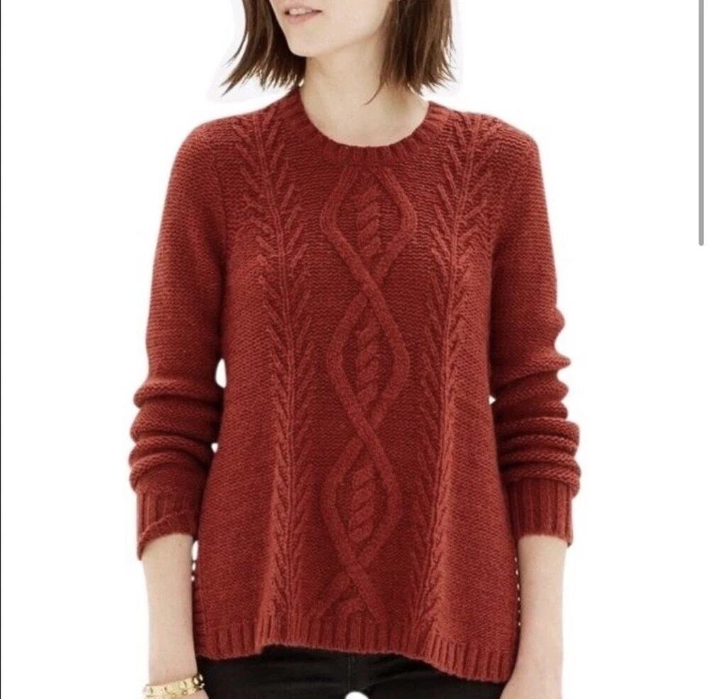Madewell | Firelight Wool & Alpaca Blend Pullover Cable Sweater | Size XS